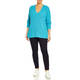 Marina Rinaldi Ribbed Knitted Tunic With Cashmere Turquoise 