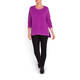 MARINA RINALDI RIBBED KNIT TUNIC VIOLET