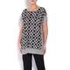 Marina Rinaldi black print tunic with border pattern