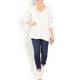 MARINA RINALDI CASHMERE BLEND JUMPER WHITE