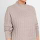 Marina Rinaldi Cable Knit Knitted Tunic Mushroom 