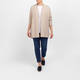 Marina Rinaldi Ribbed Long Cardigan Beige