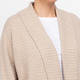 Marina Rinaldi Ribbed Long Cardigan Beige