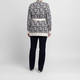 Marina Rinaldi Jaquard Knit Cardigan Navy and White 