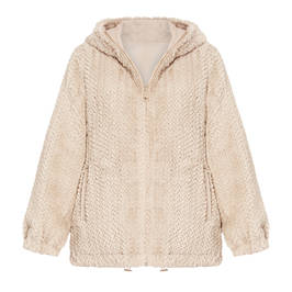 Marina Rinaldi Reversible Soft Textured Jacket Beige - Plus Size Collection