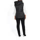 MARINA RINALDI HOODED BLACK PUFFER GILET