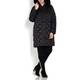 MARINA RINALDI BLACK FITTED PUFFA COAT WITH DETACHABLE HOOD 