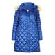 Marina Rinaldi COBALT BLUE HOODED PUFFER COAT