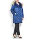 Marina Rinaldi COBALT BLUE HOODED PUFFER COAT