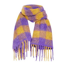 Marina Rinaldi Wool Blend Scarf Violet and Sage - Plus Size Collection