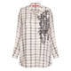 Marina Rinaldi Embroidered Check Shirt Cream 
