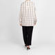 Marina Rinaldi Embroidered Check Shirt Cream 