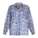 Marina Rinaldi Printed Muslin Shirt Navy