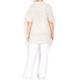 Marina Rinaldi sand & white stripe linen mix SHIRT