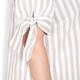Marina Rinaldi sand & white stripe linen mix SHIRT