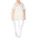 Marina Rinaldi sand & white stripe linen mix SHIRT