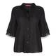 MARINA RINALDI BLACK LINEN SHIRT