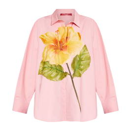 Marina Rinaldi Flower Print Shirt Pink  - Plus Size Collection