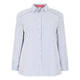 MARINA RINALDI STRIPED COTTON BLEND SHIRT WITH STUDS 