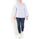 MARINA RINALDI STRIPED COTTON BLEND SHIRT WITH STUDS 