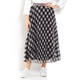 MARINA RINALDI PLEATED TULLE SKIRT BLACK AND WHITE