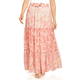 Marina Rinaldi Tiered Floral Skirt Pink