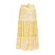 Marina Rinaldi Tiered Floral Skirt Yellow