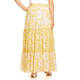 Marina Rinaldi Tiered Floral Skirt Yellow