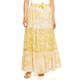 Marina Rinaldi Tiered Floral Skirt Yellow