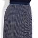 Marina Rinaldi navy pleated print SKIRT