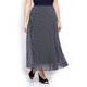 Marina Rinaldi navy pleated print SKIRT