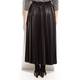 MARINA RINALDI LEATHER LOOK PLEATED SKIRT