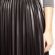 MARINA RINALDI LEATHER LOOK PLEATED SKIRT