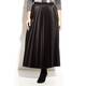 MARINA RINALDI LEATHER LOOK PLEATED SKIRT