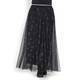 MARINA RINALDI GLITTER STAR PRINT SKIRT