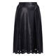 Marina Rinaldi Laser Cut Skirt Faux Leather Black