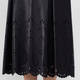 Marina Rinaldi Laser Cut Skirt Faux Leather Black