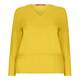 Marina Rinaldi yellow textured hem cotton blend SWEATER