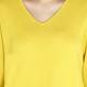 Marina Rinaldi yellow textured hem cotton blend SWEATER