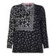 MARINA RINALDI BLACK FOLK PRINT SWEATER 