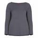 MARINA RINALDI 100% COTTON NAVY SWEATER TEXTURED KNIT