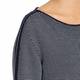 MARINA RINALDI 100% COTTON NAVY SWEATER TEXTURED KNIT