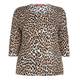 MARINA RINALDI ROUND NECK ANIMAL PRINT SWEATER