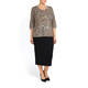 MARINA RINALDI ROUND NECK ANIMAL PRINT SWEATER