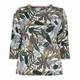 MARINA RINALDI COTTON BLEND BOTANICAL PRINT SWEATER