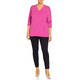 Marina Rinaldi V-Neck Sweater Fuchsia 