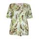 MARINA RINALDI botanic print linen SWEATER