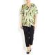 MARINA RINALDI botanic print linen SWEATER