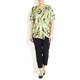 MARINA RINALDI botanic print linen SWEATER