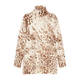 Marina Rinaldi Cashmere Blend Animal Print Sweater Cream